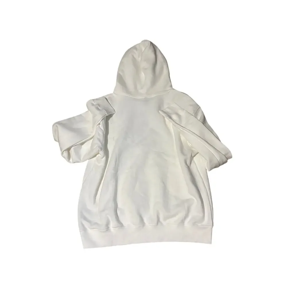 Adidas Men's 2 Tone Badge of Sport Hoodie White Scarlet Red Size L New With Tags